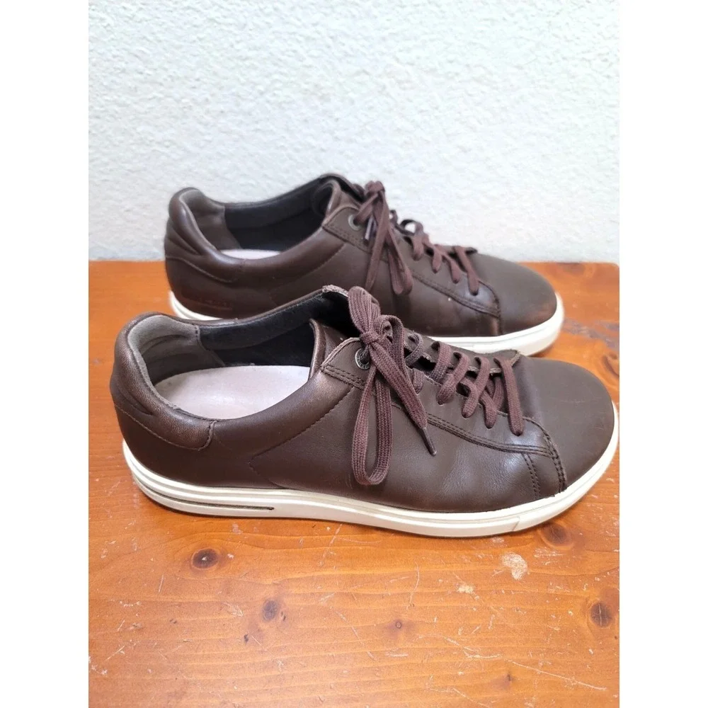 Birkenstock Bend‎ Low Leather Sneakers Mens 41 Brown Roast Lace Up Shoes